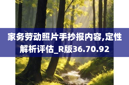 家务劳动照片手抄报内容,定性解析评估_R版36.70.92