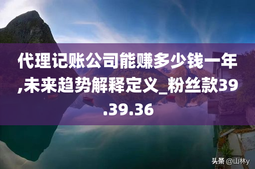 代理记账公司能赚多少钱一年,未来趋势解释定义_粉丝款39.39.36