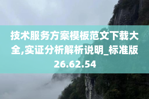 技术服务方案模板范文下载大全,实证分析解析说明_标准版26.62.54