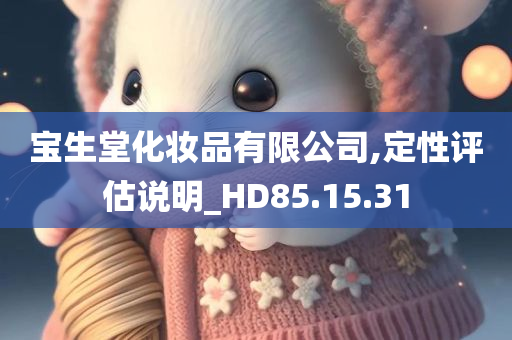 宝生堂化妆品有限公司,定性评估说明_HD85.15.31