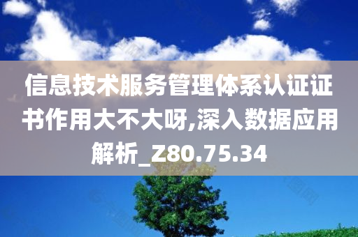 信息技术服务管理体系认证证书作用大不大呀,深入数据应用解析_Z80.75.34