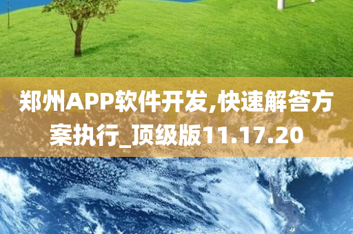 郑州APP软件开发,快速解答方案执行_顶级版11.17.20