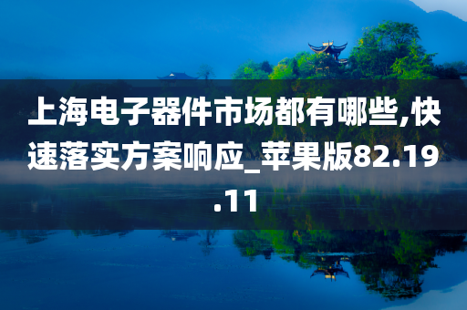 上海电子器件市场都有哪些,快速落实方案响应_苹果版82.19.11