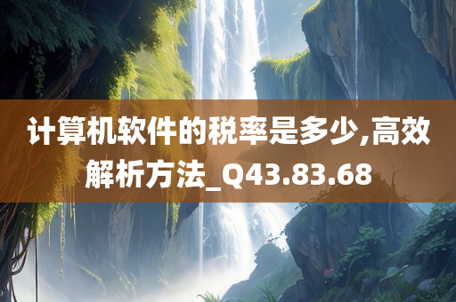 计算机软件的税率是多少,高效解析方法_Q43.83.68