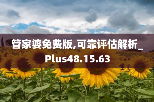 管家婆免费版,可靠评估解析_Plus48.15.63