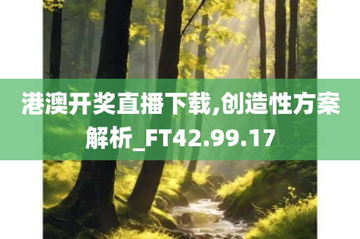 港澳开奖直播下载,创造性方案解析_FT42.99.17