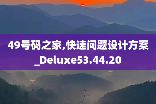 49号码之家,快速问题设计方案_Deluxe53.44.20