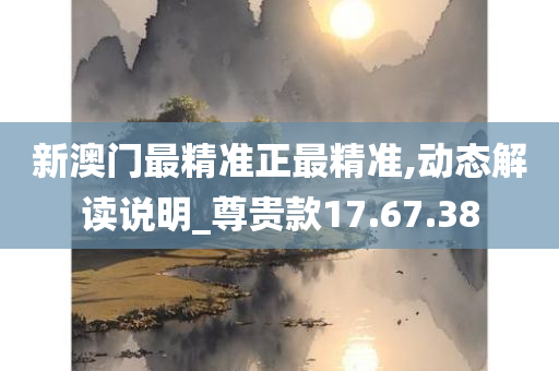 新澳门最精准正最精准,动态解读说明_尊贵款17.67.38