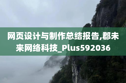 网页设计与制作总结报告,郡未来网络科技_Plus592036