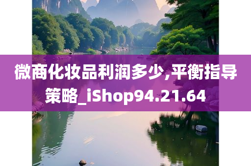 微商化妆品利润多少,平衡指导策略_iShop94.21.64