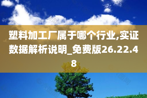 塑料加工厂属于哪个行业,实证数据解析说明_免费版26.22.48