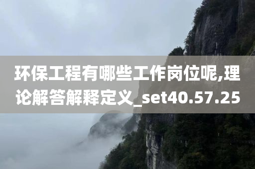 环保工程有哪些工作岗位呢,理论解答解释定义_set40.57.25