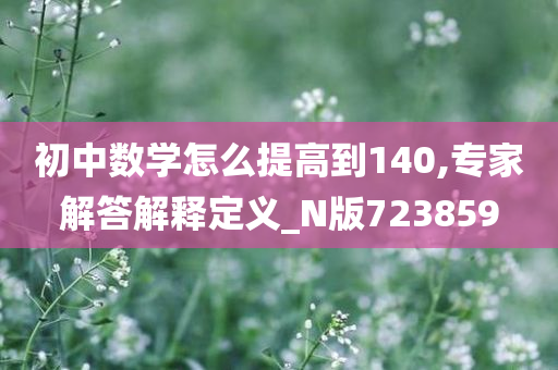 初中数学怎么提高到140,专家解答解释定义_N版723859