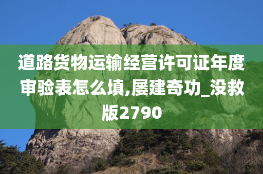 道路货物运输经营许可证年度审验表怎么填,屡建奇功_没救版2790