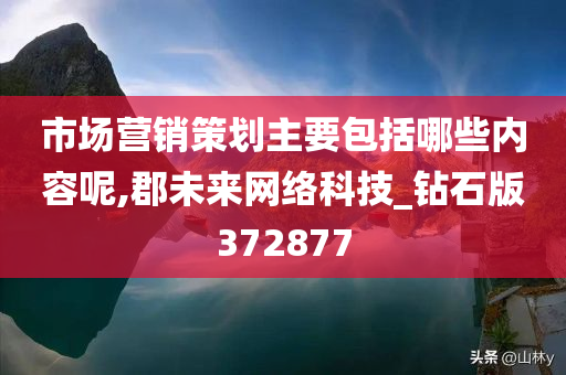 市场营销策划主要包括哪些内容呢,郡未来网络科技_钻石版372877