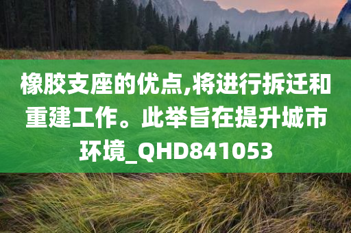 橡胶支座的优点,将进行拆迁和重建工作。此举旨在提升城市环境_QHD841053