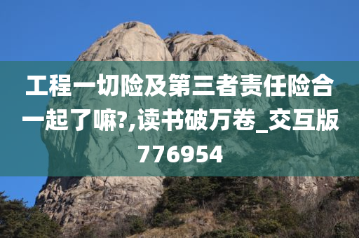 工程一切险及第三者责任险合一起了嘛?,读书破万卷_交互版776954