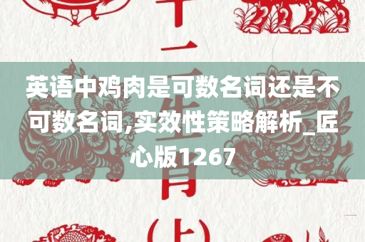 英语中鸡肉是可数名词还是不可数名词,实效性策略解析_匠心版1267