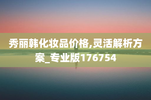 秀丽韩化妆品价格,灵活解析方案_专业版176754