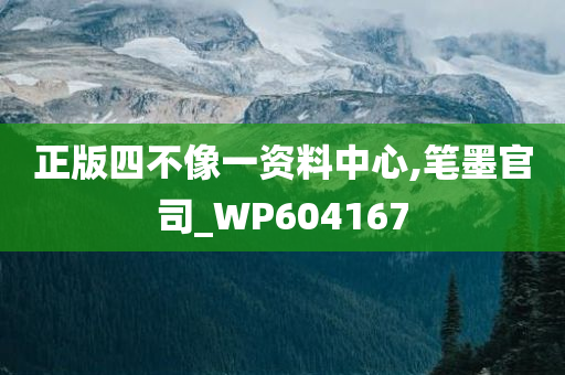 正版四不像一资料中心,笔墨官司_WP604167