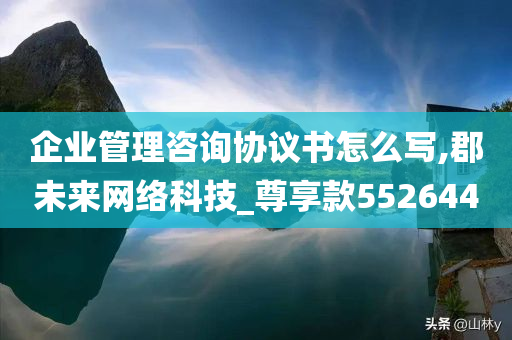 企业管理咨询协议书怎么写,郡未来网络科技_尊享款552644