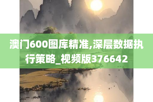 澳门600图库精准,深层数据执行策略_视频版376642