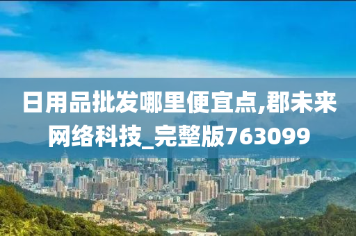 日用品批发哪里便宜点,郡未来网络科技_完整版763099