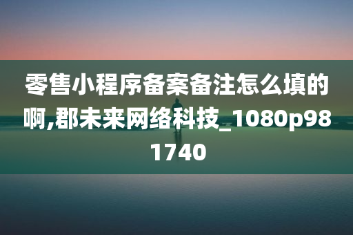 零售小程序备案备注怎么填的啊,郡未来网络科技_1080p981740