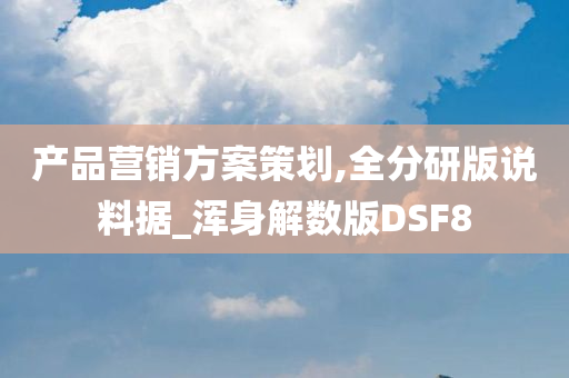 产品营销方案策划,全分研版说料据_浑身解数版DSF8