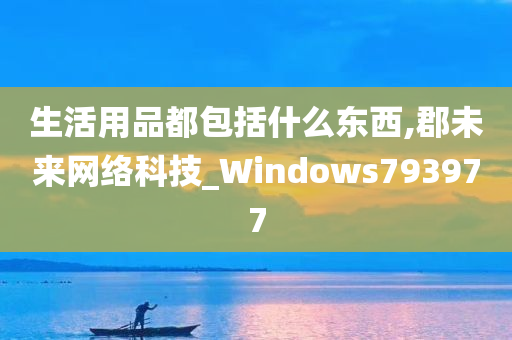 生活用品都包括什么东西,郡未来网络科技_Windows793977