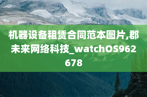 机器设备租赁合同范本图片,郡未来网络科技_watchOS962678