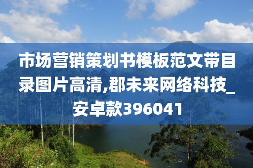 市场营销策划书模板范文带目录图片高清,郡未来网络科技_安卓款396041