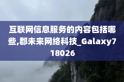 互联网信息服务的内容包括哪些,郡未来网络科技_Galaxy718026