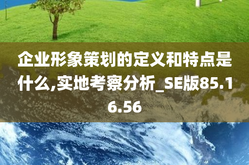 企业形象策划的定义和特点是什么,实地考察分析_SE版85.16.56