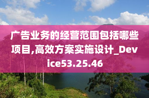 广告业务的经营范围包括哪些项目,高效方案实施设计_Device53.25.46