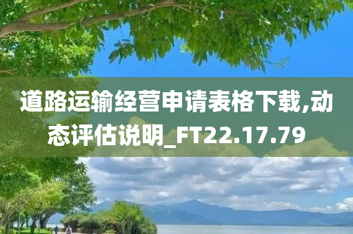 道路运输经营申请表格下载,动态评估说明_FT22.17.79