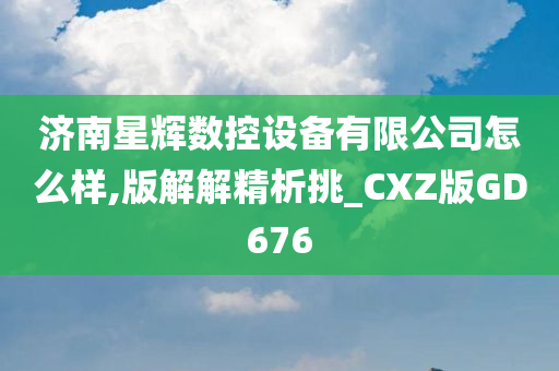 济南星辉数控设备有限公司怎么样,版解解精析挑_CXZ版GD676