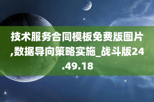 技术服务合同模板免费版图片,数据导向策略实施_战斗版24.49.18