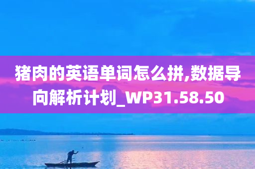 猪肉的英语单词怎么拼,数据导向解析计划_WP31.58.50