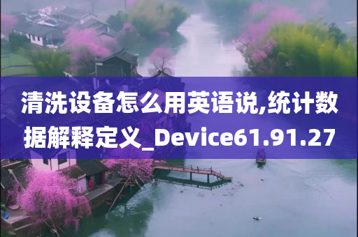 清洗设备怎么用英语说,统计数据解释定义_Device61.91.27