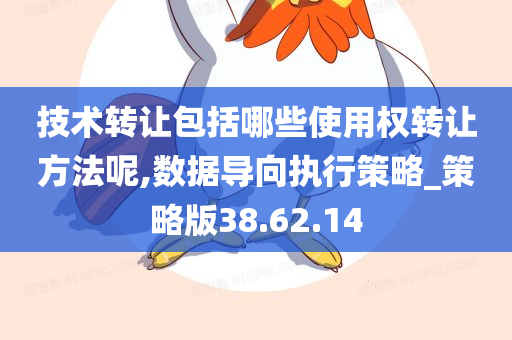 技术转让包括哪些使用权转让方法呢,数据导向执行策略_策略版38.62.14